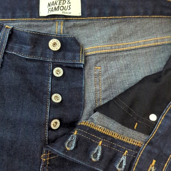 Naked & Famous Super Guy jeans in Deep Indigo Stretch Selvedge US 34 - Picture 4 of 14